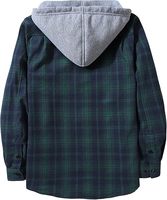 Chemise à capuche décontractée pour homme, col montant, en flanelle épaisse 100 % coton, teinte en fil, couleur unie, conception personnalisée, ODM