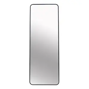 Высокое качество оптом оптовая цена Элегантная черная рамка декоративное большое металлическое Напольное Зеркало для гостиной интерьерное украшение
