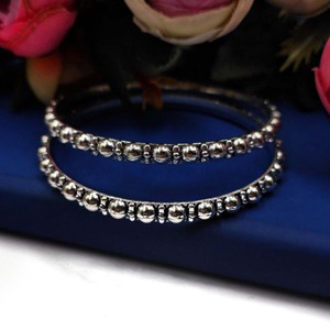 Brazalete de aspecto plateado de latón puro para fiesta, pulsera oxidada de tamaño libre que se puede abrir, producto a granel hecho a mano ajustable - Product Image 1