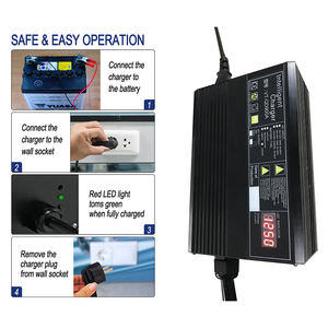Chargeur de batterie au lithium 72V de haute qualité 10A pour motos électriques et scooters, utilisation industrielle, portabilité, compatibilité AU DC EU US - Product Image 5