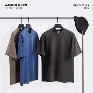 เสื้อยืดผู้ชายลายฟอกสีสไตล์ฤดูร้อน ผ้าฝ้าย 100% แห้งเร็ว ระบายอากาศดี เป็นมิตรกับสิ่งแวดล้อม แขนสั้น ดีไซน์ล่าสุด - Product Image 6