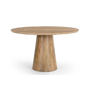 Table à manger carrée en bois de manguier naturel de style antique moderne personnalisable pour les restaurants, les bureaux, les hôtels et les entrées - Product Image 2