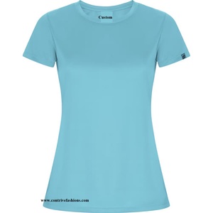 OEM Custom 100% Cotton <b>T</b>-<b>Shirts</b> for Women Plus Size Casual Wear Personalized Printing Embroidery <b>Sequined</b> Diamond Short Length - Product Image 2