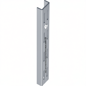 Système de rail mural en acier aluminium blanc perforé double rangée ELEMENT SYSTEM, longueur 1500 mm, lot de 2 crochets et rails - Product Image 3