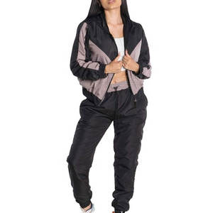 Ensemble coupe-vent pour femme en nylon/polyester, hiver, uni, haute qualité, décontracté, 2 pièces, long, avec capuche - Product Image 2