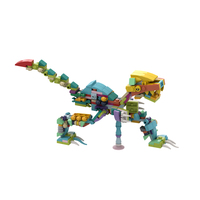 Grosir kreatif anak-anak anak laki-laki anak-anak belajar mainan Diy serangga Kit 12 model serangga Mini gambar hewan dinosaurus blok bangunan