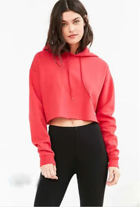 เสื้อครอปแบบมีฮู้ดเสื้อครอปผ้าฝ้ายเสื้อครอปสตรีทเสื้อสเวตเตอร์เย็บพิมพ์ลายสำหรับออกกำลังกายใหม่ล่าสุด - Product Image 6