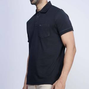 กระเป๋าหน้าแบบสั่งทำ OEM ปี 2026 สำหรับเสื้อผ้าลำลองผู้ชาย ผ้าเจอร์ซีย์ใยไผ่ แขนสั้น ติดกระดุม ระบายอากาศ แห้งเร็ว - Product Image 4