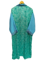 Robe de luxe en soie patchwork Kimono Robe Bikini Cover Up Night Wear Robe longue, Kimono sari indien vintage en soie recyclée fait à la main,