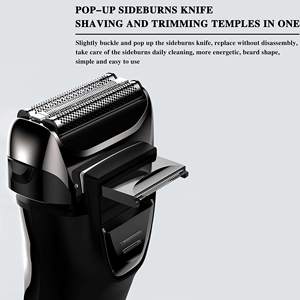 Rasoir Électrique Rotatif Sans Fil pour Hommes, Rechargeable, Étanche IPX7, Double Lame, Tondeuse Corps et Visage pour Utilisation en Camping-Car - Product Image 5