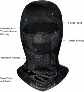 Masque intégral en tissu avec coutures pour la moto, le cyclisme et les sports de plein air - Product Image 3