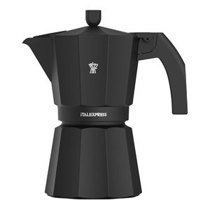 Cafetera Moka de Aluminio Color Negro Carbón de 3 Tazas ITALEXPRESS 1361V - Product Image 1