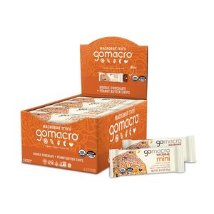 GoMacro MacroBar Mini Organic Vegan Snack <b>Bars</b> - Double Chocolate + Peanut Butter Chips (0.90 Ounce <b>Bars</b>, 24 Count) - Product Image 1