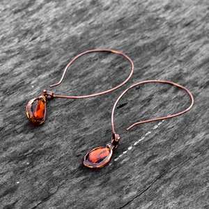 Pendientes de Piedras Preciosas con Diseño de Hilo de Cornalina Hidro, Chapados en Oro, Hechos a Mano, Estilo Vintage Boho para Mujer, para Fiestas - Product Image 5