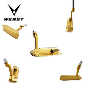 جودة عالية اليد اليمنى الفولاذ المقاوم للصدأ مضرب الجولف مخصص الذهب PVD طلاء المطاط قبضة شعبية للسيدات السادة - Product Image 2