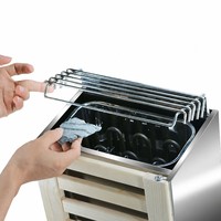Pemanas Sauna Seri JM dengan Pengontrol Internal/Eksternal, Pemanas Resistif, Batu Vulkanik Termasuk - Ekspor Lintas Negara