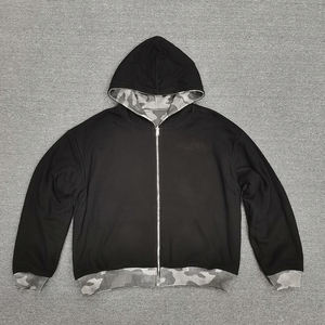 Sudadera con Capucha de Invierno Vintage Ecológica de Doble Capa Reversible Personalizada, Estilo Holgado y Corto, de Doble Cara para Hombre - Product Image 3