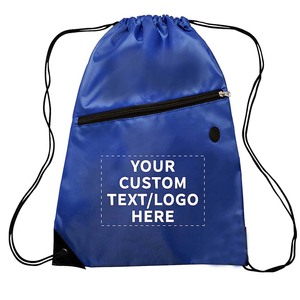 Nueva tendencia, mochila con cordón, bolsa deportiva para gimnasio para mujeres y hombres, tamaño grande con dos bolsillos con cremallera y bolsillos de malla para botellas de agua - Product Image 3