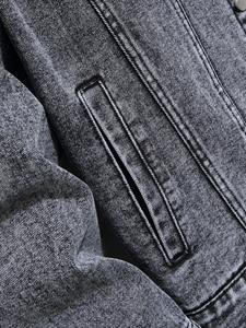 Veste en jean écologique respirante coupe-vent Col doux Lavage à la pierre Personnalisable Veste en jean décontractée personnalisée pour homme - Product Image 3