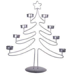 Portavelas de Metal para decoración navideña niquelada, portavelas de Metal plateado con diseño maravilloso para uso en festivales y fiestas - Product Image 4