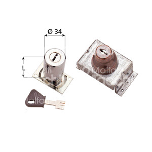 DOUBLE <b>PUMP</b> CYLINDER tear-proof For locking <b>bars</b>: art. 32.890 / 900 / 1000 - Product Image 1