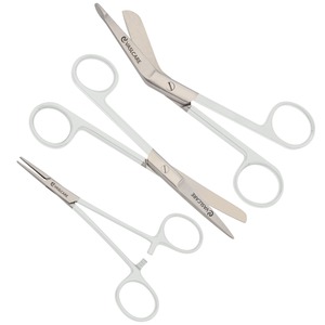 Set de ciseaux d'allaitement 3 pièces avec pince hémostatique, ensemble de ciseaux d'allaitement et de pinces de qualité supérieure Ciseaux chirurgicaux Lister par Vaslcare - Product Image 1