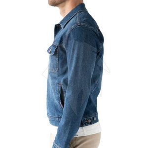 Nouvel arrivage de veste en jean à col à capuche et manches longues en toile de haute qualité pour hommes saison d'hiver directe de l'usine personnalisée en gros - Product Image 3
