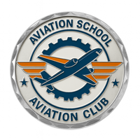 Cadeaux personnalisés pour anniversaire, souvenir d'aviation, logo, pièces de monnaie en métal personnalisées en forme d'avion