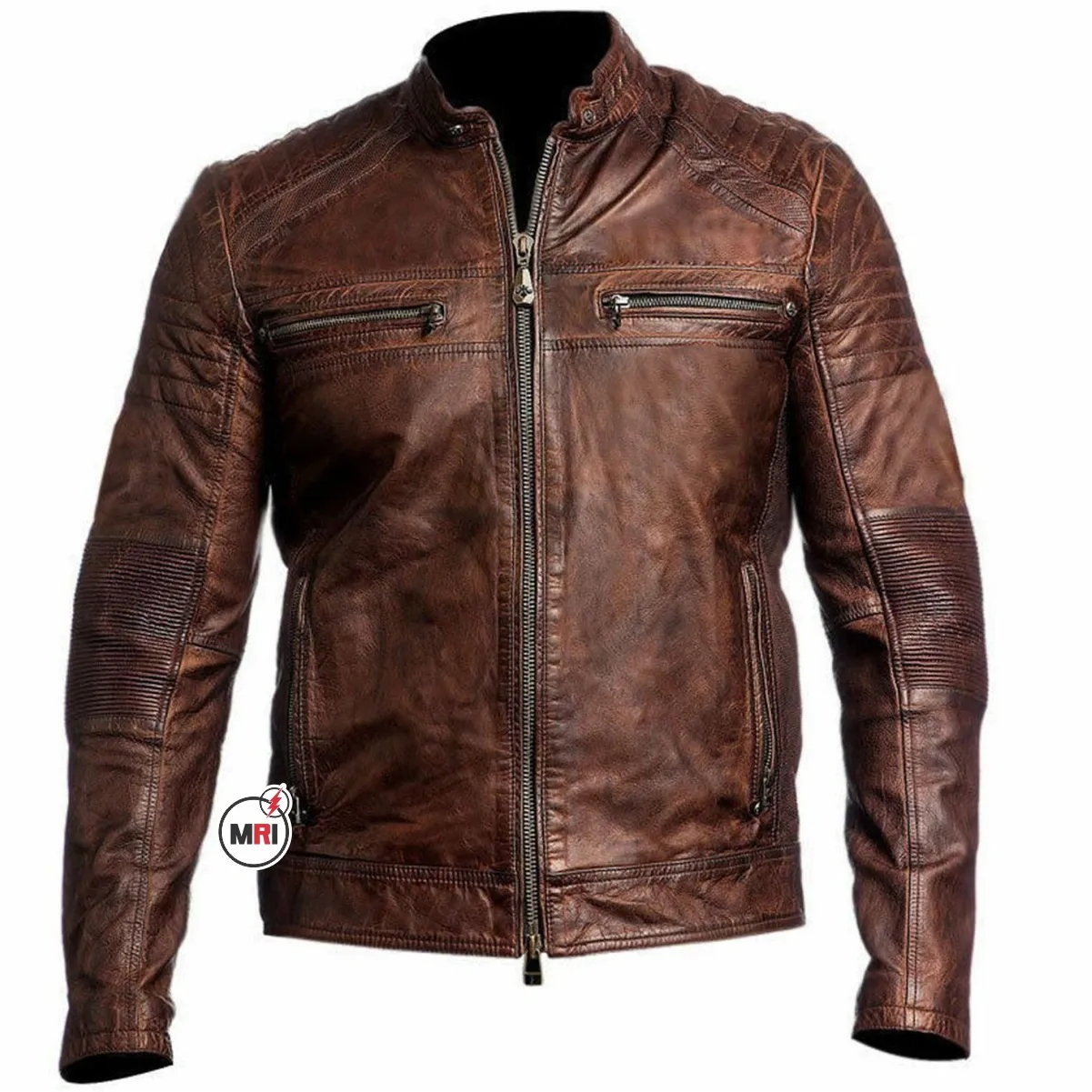 mens slim leather jacket