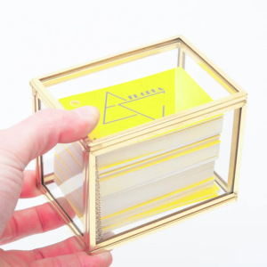 2025 Venta al por mayor Mini cajas de vidrio con borde de metal de latón para anillos y accesorios Almacenamiento y decoraciones - Product Image 5