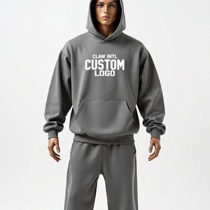 Chándal deportivo de algodón y poliéster, venta al por mayor, chándal personalizado para hombre, Sudadera con capucha de gran tamaño y pantalones holgados, chándal - Product Image 5