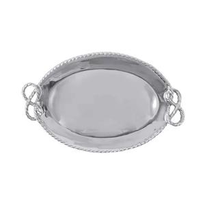 Vaisselle royale Plateau rectangulaire en métal Vente à chaud Plateau de service pour collations et café au prix de gros - Product Image 4