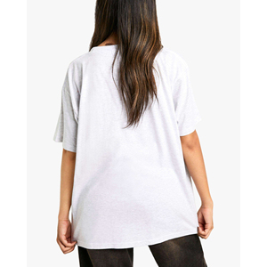 Venta al por mayor de las mujeres O-cuello Camisetas Top Cómodo Casual Camisa de manga corta Personalizado Impreso Color liso Camisetas de las mujeres - Product Image 6