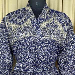 Women's Wool Blend Winter <b>Kimono</b> Cozy Floral <b>Cardigan</b> Dressing Loungewear Handmade Warm Jacket for Mom Short Robe Perfect Gift - Product Image 2