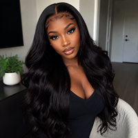 Perruques Lace Front HD 13x4 en Cheveux Humains 100% Naturels, Texture Brillante, Ondulation Épaisse et Volumineuse, Sans Chute, Sans Enchevêtrement, pour Femmes Magnifiques