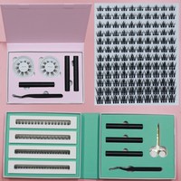 Kit de pestañas personalizadas con logotipo personalizado, diseño de espejo, kit de pestañas privadas con etiqueta privada