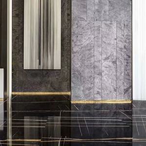 Revêtement mural en pierre d'ardoise flexible de qualité Zeera Black 2 mm d'épaisseur Fabricant indien Panneau de revêtement mural Façade Intérieur Extérieur - Product Image 1