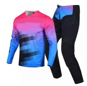 Haut à col rond en polyester respirant et évacuant l'humidité avec motif géométrique pour le cyclisme et le VTT - Product Image 3