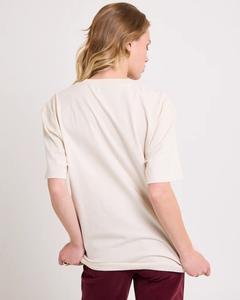 T-shirt femme en coton/polyester, manches courtes, col rond côtelé, imprimé graphique sur le devant, ample, décontracté, écologique, streetwear d'été - Product Image 4