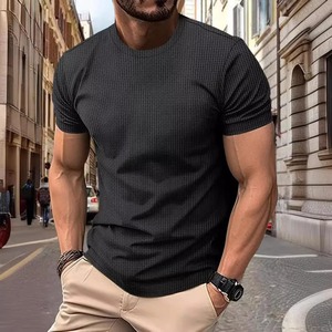 T-shirt de fitness pour hommes 100% coton sérigraphie personnalisée Logo ourlet festonné coupe ajustée et coupe ample lettres style décontracté vente en gros - Product Image 5