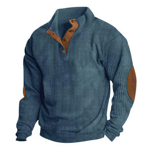 Suéteres de Invierno de Moda Británica para Hombre, Color Sólido, 100% Algodón Tejido, Bordado, con Capucha y Cuello Alto - Product Image 5