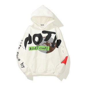 Prix usine vente en gros bouffée impression Streetwear pantalon à capuche survêtement hommes Designer Hoodies 100% coton sweat à capuche - Product Image 1