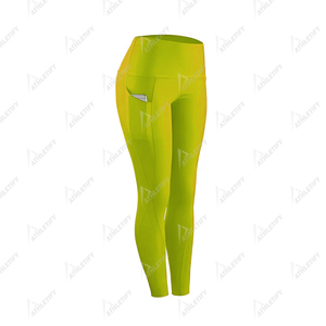 Mallas deportivas para gimnasio de cintura alta para mujer con cintura elástica Estilo de cintura media Etiqueta privada OEM Precio directo de fábrica Suministro a granel - Product Image 4