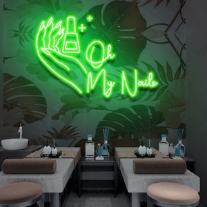 Özel mağaza Salon iş dükkanı küçük Led işareti özelleştirilmiş boyutu Led Neon burcu çivi güzellik Led ışık up için işareti duvar dekor - Product Image 6