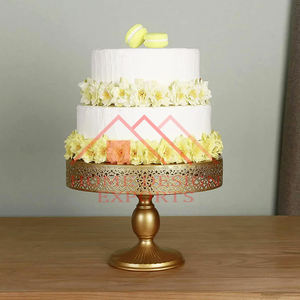 แท่นโชว์เค้กโลหะทำจากโลหะสำเร็จรูปสีทองหรูหราตั้งโต๊ะสำหรับตกแต่งเค้ก - Product Image 2