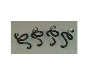 Anneaux de serviette en acier inoxydable noir Top Design Fer pour mariages Occasions spéciales rondes en acier inoxydable - Product Image 4