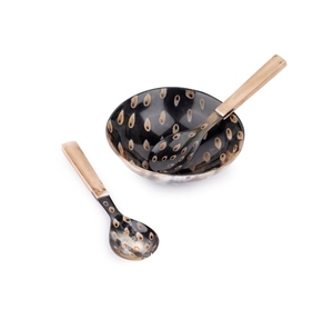 ช้อนทำมือคุณภาพสูงจากเขาควาย เป็นมิตรกับสิ่งแวดล้อม ดีไซน์คลาสสิก ภาชนะใส่อาหารจากเขาธรรมชาติ อุปกรณ์ครัวคุณภาพสูง - Product Image 2