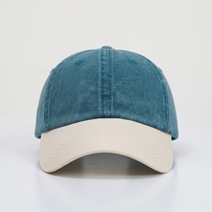Casquette de baseball 6 panneaux réglable unisexe décontractée avec visière contrastante, vente en gros, logo personnalisé, casquette en coton lavé non structurée de haute qualité - Product Image 1
