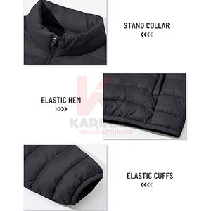 เสื้อแจ็คเก็ตขนเป็ดน้ำหนักเบาสำหรับผู้ชายเสื้อโค้ทกันน้ำกันลมพร้อมฉนวนกันความร้อนปรับสีได้ - Product Image 5