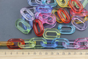 Eslabones de Cadena de Resina Transparente de Gran Tamaño y Coloridos para Decoración de Paredes, Proyectos de Bricolaje, Separador de Ambientes - Product Image 3